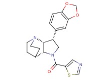 (3R*,3aR*,7aR*)-3-(1,3-benzodioxol-5-yl)-1-(1,3-thiazol-5-ylcarbonyl)octahydro-4,7-ethanopyrrolo[3,2-b]pyridine