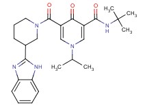 5-{[3-(1H-benzimidazol-2-yl)-1-piperidinyl]carbonyl}-N-(tert-butyl)-1-isopropyl-4-oxo-1,4-dihydro-3-pyridinecarboxamide