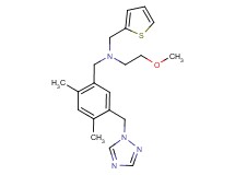 N-[2,4-dimethyl-5-(1H-1,2,4-triazol-1-ylmethyl)benzyl]-2-methoxy-N-(2-thienylmethyl)ethanamine
