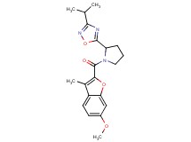 3-isopropyl-5-{1-[(6-methoxy-3-methyl-1-benzofuran-2-yl)carbonyl]-2-pyrrolidinyl}-1,2,4-oxadiazole