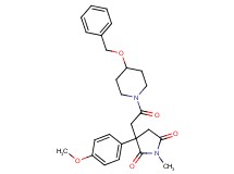 3-{2-[4-(benzyloxy)-1-piperidinyl]-2-oxoethyl}-3-(4-methoxyphenyl)-1-methyl-2,5-pyrrolidinedione