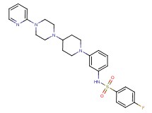 4-fluoro-N-(3-{4-[4-(2-pyridinyl)-1-piperazinyl]-1-piperidinyl}phenyl)benzenesulfonamide