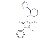 1,5-dimethyl-2-phenyl-4-{[2-(1,3-thiazol-2-yl)piperidin-1-yl]methyl}-1,2-dihydro-3H-pyrazol-3-one