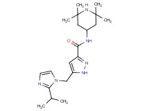 5-[(2-isopropyl-1H-imidazol-1-yl)methyl]-N-(2,2,6,6-tetramethylpiperidin-4-yl)-1H-pyrazole-3-carboxamide