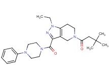 5-(3,3-dimethylbutanoyl)-1-ethyl-3-[(4-phenyl-1-piperazinyl)carbonyl]-4,5,6,7-tetrahydro-1H-pyrazolo[4,3-c]pyridine