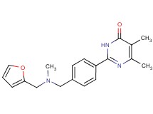 2-(4-{[(2-furylmethyl)(methyl)amino]methyl}phenyl)-5,6-dimethylpyrimidin-4(3H)-one