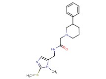 N-{[1-methyl-2-(methylthio)-1H-imidazol-5-yl]methyl}-2-(3-phenyl-1-piperidinyl)acetamide