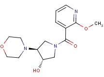 (3S*,4S*)-1-[(2-methoxy-3-pyridinyl)carbonyl]-4-(4-morpholinyl)-3-pyrrolidinol
