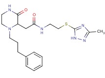 N-{2-[(3-methyl-1H-1,2,4-triazol-5-yl)thio]ethyl}-2-[3-oxo-1-(3-phenylpropyl)-2-piperazinyl]acetamide