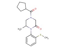 4-(cyclopentylcarbonyl)-6-methyl-1-[2-(methylthio)phenyl]-2-piperazinone