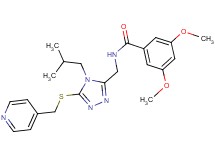 N-({4-isobutyl-5-[(4-pyridinylmethyl)thio]-4H-1,2,4-triazol-3-yl}methyl)-3,5-dimethoxybenzamide