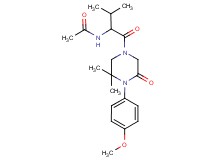 N-(1-{[4-(4-methoxyphenyl)-3,3-dimethyl-5-oxo-1-piperazinyl]carbonyl}-2-methylpropyl)acetamide