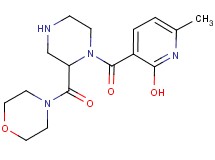 6-methyl-3-{[2-(4-morpholinylcarbonyl)-1-piperazinyl]carbonyl}-2-pyridinol