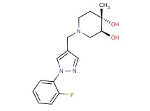 (3S*,4S*)-1-{[1-(2-fluorophenyl)-1H-pyrazol-4-yl]methyl}-4-methylpiperidine-3,4-diol