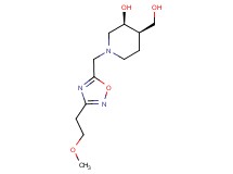 (3S*,4R*)-4-(hydroxymethyl)-1-{[3-(2-methoxyethyl)-1,2,4-oxadiazol-5-yl]methyl}-3-piperidinol