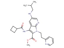 methyl 3-[(cyclobutylcarbonyl)amino]-5-(isobutylamino)-1-[2-(2-pyridinyl)ethyl]-1H-pyrrolo[2,3-b]pyridine-2-carboxylate