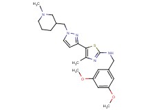 N-(3,5-dimethoxybenzyl)-4-methyl-5-{1-[(1-methyl-3-piperidinyl)methyl]-1H-pyrazol-3-yl}-1,3-thiazol-2-amine