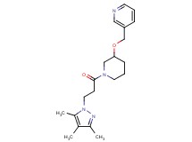 3-[({1-[3-(3,4,5-trimethyl-1H-pyrazol-1-yl)propanoyl]-3-piperidinyl}oxy)methyl]pyridine