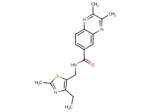 N-[(4-ethyl-2-methyl-1,3-thiazol-5-yl)methyl]-2,3-dimethyl-6-quinoxalinecarboxamide