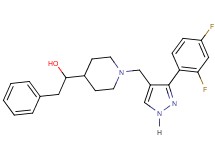 1-(1-{[3-(2,4-difluorophenyl)-1H-pyrazol-4-yl]methyl}-4-piperidinyl)-2-phenylethanol