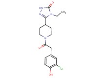 5-{1-[(3-chloro-4-hydroxyphenyl)acetyl]piperidin-4-yl}-4-ethyl-2,4-dihydro-3H-1,2,4-triazol-3-one