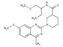 N-[1-(methoxymethyl)propyl]-1-(7-methoxy-4-methyl-2-quinazolinyl)-3-piperidinecarboxamide