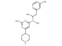 N,2-dimethyl-N-[1-methyl-2-(4-methylpyridin-2-yl)ethyl]-6-piperidin-4-ylpyrimidin-4-amine