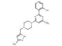 2-(4-methyl-6-{4-[(3-methyl-1H-pyrazol-5-yl)methyl]piperazin-1-yl}pyrimidin-2-yl)phenol