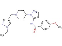 N-(1-{1-[(1-ethyl-1H-pyrazol-4-yl)methyl]-4-piperidinyl}-1H-pyrazol-5-yl)-4-methoxybenzamide
