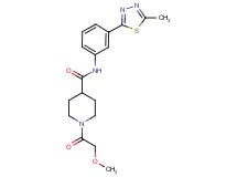 1-(methoxyacetyl)-N-[3-(5-methyl-1,3,4-thiadiazol-2-yl)phenyl]-4-piperidinecarboxamide