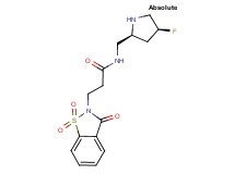 3-(1,1-dioxido-3-oxo-1,2-benzisothiazol-2(3H)-yl)-N-{[(2S,4S)-4-fluoro-2-pyrrolidinyl]methyl}propanamide hydrochloride