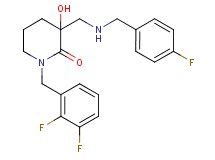 1-(2,3-difluorobenzyl)-3-{[(4-fluorobenzyl)amino]methyl}-3-hydroxy-2-piperidinone