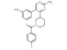 4-[1-(4-fluorobenzoyl)-3-piperidinyl]-2-methyl-5-(3-methylphenyl)pyrimidine
