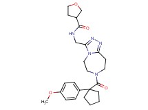 N-[(7-{[1-(4-methoxyphenyl)cyclopentyl]carbonyl}-6,7,8,9-tetrahydro-5H-[1,2,4]triazolo[4,3-d][1,4]diazepin-3-yl)methyl]tetrahydro-3-furancarboxamide