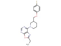 2-ethyl-7-{3-[(4-fluorophenoxy)methyl]-1-piperidinyl}[1,3]oxazolo[5,4-d]pyrimidine