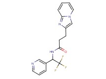 3-imidazo[1,2-a]pyridin-2-yl-N-(2,2,2-trifluoro-1-pyridin-3-ylethyl)propanamide