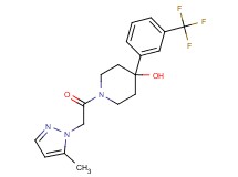 1-[(5-methyl-1H-pyrazol-1-yl)acetyl]-4-[3-(trifluoromethyl)phenyl]-4-piperidinol