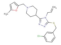 4-{4-allyl-5-[(3-chlorobenzyl)thio]-4H-1,2,4-triazol-3-yl}-1-[(5-methyl-2-furyl)methyl]piperidine