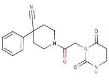 1-[(2,6-dioxotetrahydropyrimidin-1(2H)-yl)acetyl]-4-phenylpiperidine-4-carbonitrile