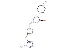 (3S*,4S*)-4-(4-methylpiperazin-1-yl)-1-({5-[(4-methyl-4H-1,2,4-triazol-3-yl)thio]-2-furyl}methyl)pyrrolidin-3-ol