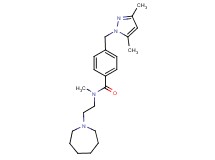 N-[2-(1-azepanyl)ethyl]-4-[(3,5-dimethyl-1H-pyrazol-1-yl)methyl]-N-methylbenzamide