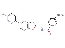 N-{[5-(5-methyl-2-pyridinyl)-2,3-dihydro-1-benzofuran-2-yl]methyl}-4-vinylbenzamide
