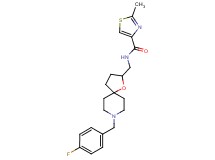 N-{[8-(4-fluorobenzyl)-1-oxa-8-azaspiro[4.5]dec-2-yl]methyl}-2-methyl-1,3-thiazole-4-carboxamide