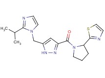 2-[1-({5-[(2-isopropyl-1H-imidazol-1-yl)methyl]-1H-pyrazol-3-yl}carbonyl)-2-pyrrolidinyl]-1,3-thiazole
