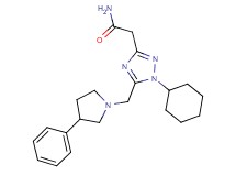2-{1-cyclohexyl-5-[(3-phenylpyrrolidin-1-yl)methyl]-1H-1,2,4-triazol-3-yl}acetamide