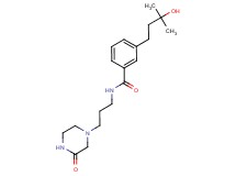3-(3-hydroxy-3-methylbutyl)-N-[3-(3-oxo-1-piperazinyl)propyl]benzamide