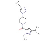 4-(4-cyclopropyl-1H-1,2,3-triazol-1-yl)-1-[(1-ethyl-3-isopropyl-1H-pyrazol-5-yl)carbonyl]piperidine