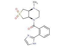 (4aS*,7aR*)-1-[2-(1H-imidazol-2-yl)benzoyl]-4-methyloctahydrothieno[3,4-b]pyrazine 6,6-dioxide