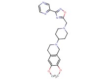 6,7-dimethoxy-2-(1-{[3-(2-pyrazinyl)-1,2,4-oxadiazol-5-yl]methyl}-4-piperidinyl)-1,2,3,4-tetrahydroisoquinoline