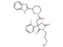 3-{2-[3-(1H-benzimidazol-2-yl)-1-piperidinyl]-2-oxoethyl}-3-(2-fluorophenyl)-1-(2-methoxyethyl)-2,5-pyrrolidinedione